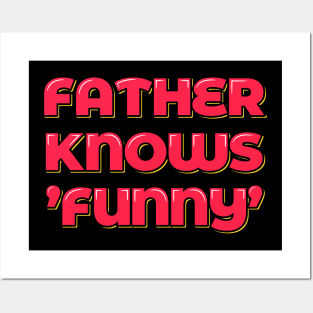 Dad Joke Father Knows 'Funny' Aesthetic Lettering Posters and Art